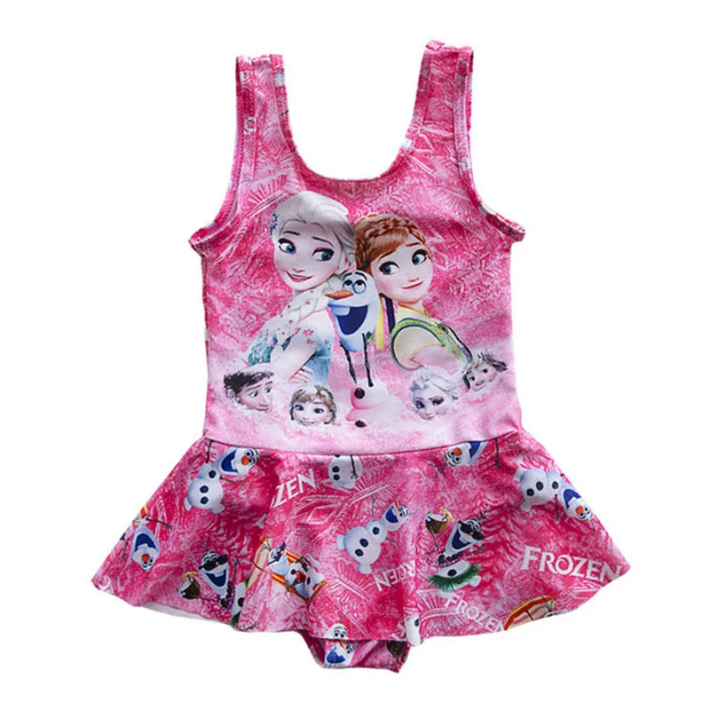 

GI FOREVER 2-9 Year Girl Skirted One Piece Suit Swimsuit 2019 Children Cute Cartoon Swimwear Kid Bathing Suit Maillot De Bai