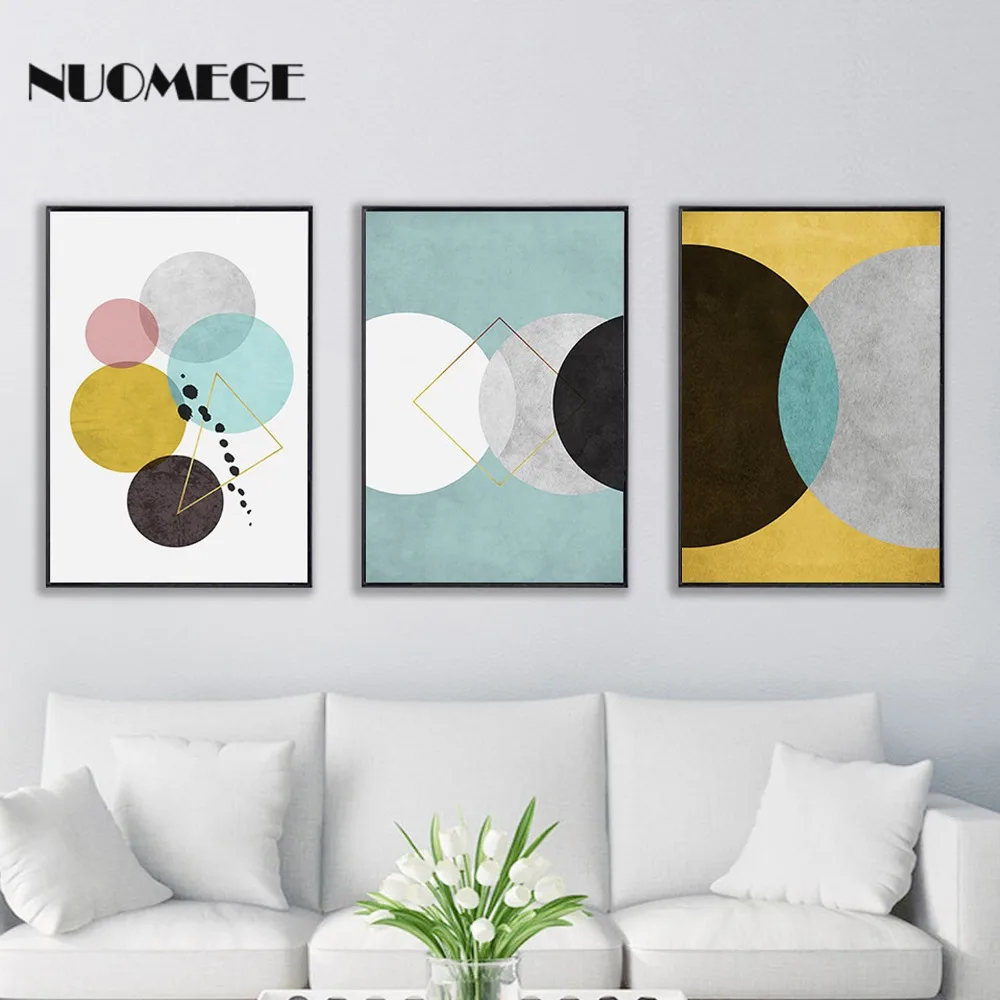 

NUOMEGE Nordic Wall Poster Abstract Modern Art Nursey Room Canvas Painting Decorative Picture For Living Kids Room Decoration