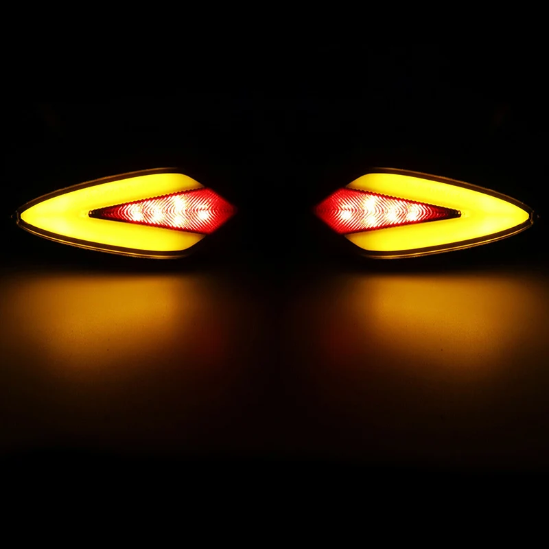 2 шт. светодиодный сигнал поворота для мотоцикла поворотники Световые индикаторы для мотоцикла аксессуары для мотоциклов желтый красный