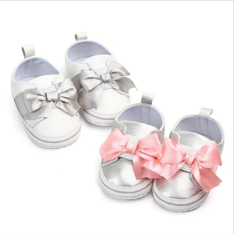 Прекрасный бантом детская обувь для девочек мягкая подошва первые ходоки младенцев Повседневная обувь