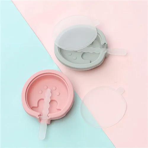 Gray 3 Тип крышки кухонный инструмент из силикона шаблон животных фрукты форма для изготовления мороженого Diy Кухня домашняя ручная работа эскимо формы в виде снежинок - Цвет: Gray 3