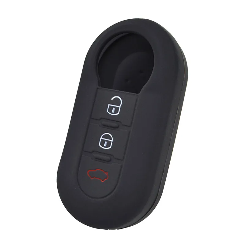 Чехол для ключей силиконовый с 3 кнопками FIAT 500 PANDA PUNTO BRAVO LANCIA YPSILON STILO DUCATO DELTA|silicone key