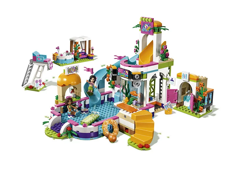 

37029 The Heartlake Summer Pool Friends 41313 01013 Building Blocks Bricks Figure Toys Compatible with Legoings Friends