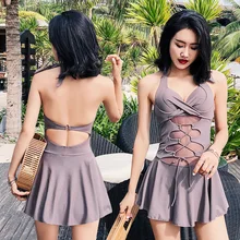 Женский купальник цельный Русалочка цельный купальный костюм пляжный полый сплошной купальник из полиэстера женский Монокини