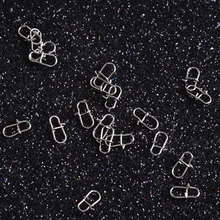 20 шт. 0,5 см Вертлюги и оснастки рыболовный Соединитель с застежкой "булавка" зажимы высокопрочные металлические джиг ложка приманка Спиннер контактный замок рыболовные аксессуары