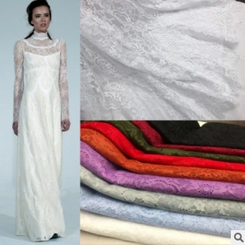 

1.5 * 1.5 m Embroidery Lace Fabrics Thin section French Lace Fabric Guipure Nigeria African Lace For Wedding Dress
