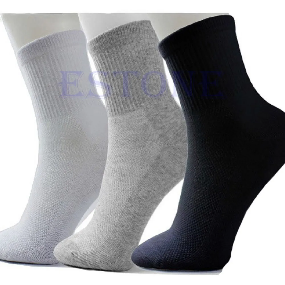 10 пар/лот лот мужские повседневные Черные/серые/белые уютные хлопковые носки