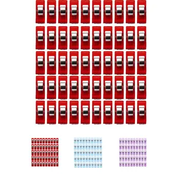 

New Qualified 50 PCS Housekeeping Storage Clips Clear Sewing Craft Quilt Binding Plastic Clips Clamps Pack clipes de limpeza