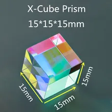 15x15x15 мм 15*15*15 мм K9 X-кубическая призма объектив для физического Эксперименты и проектор