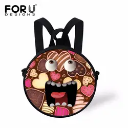 Forudesigns/новые милые emoji печать школы Рюкзаки для детского сада детей круглый маленький ребенок Обувь для девочек Школьные ранцы Обувь для