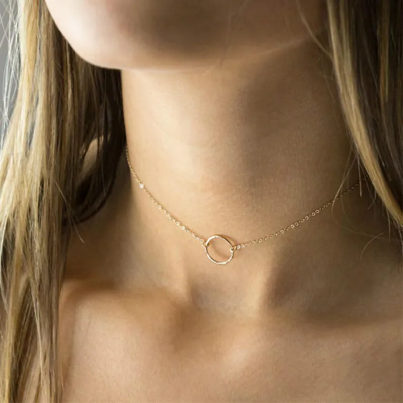 collier ras de cou or cercle collier ras de cou or cercle