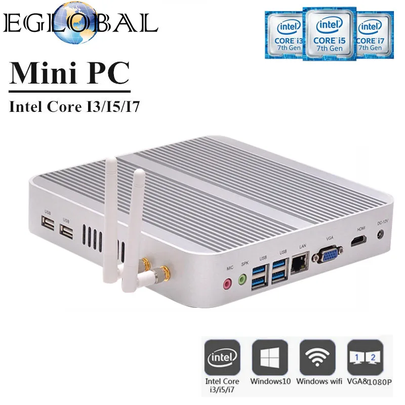 Безвентиляторный Barebone i5 мини ПК Win10 3 года гарантии Nuc компьютер intel Core 4200U ультра