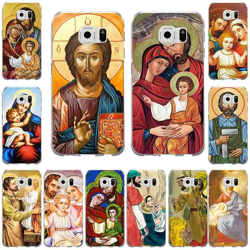 Soft TPU Phone Cases for Samsung Galaxy S3 S4 S5 Mini S6 S7 S8 S9 S10 Edge Plus Lite Note 5 8 9 Virgin Mary Christian Christmas | Мобильные