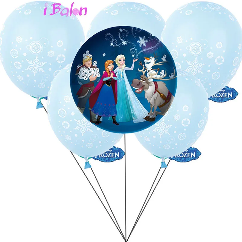 

7pcs/set cartoon Princess Foil Balloons Elsa Anna Snow queen Inflatable Helium Globo Baby Shower Birthday Party Decorations Ball