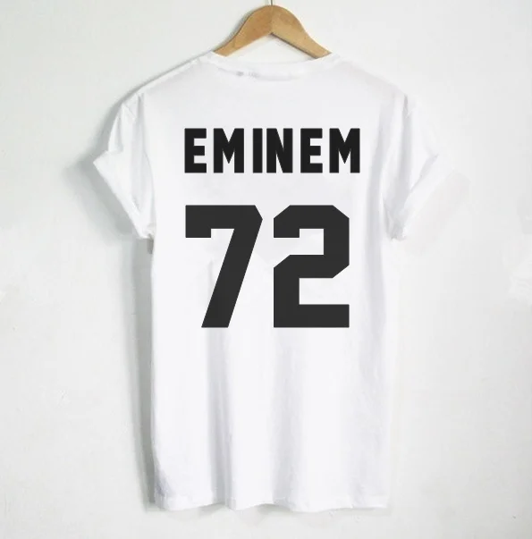 

Eminem T Shirt EMINEM 72 Print on Back Side T Shirt Women T Shirt Casual Cotton Funny Shirt