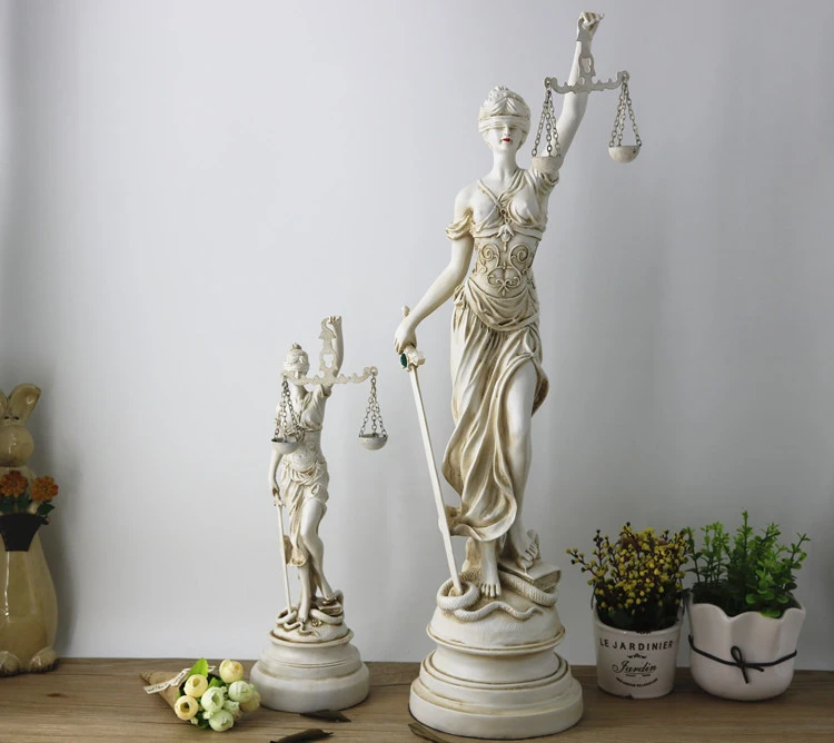 Древней Греции председательствовал справедливости закон баланс богиня Фемида смолы скульптура, как суд юридической фирмы украшения