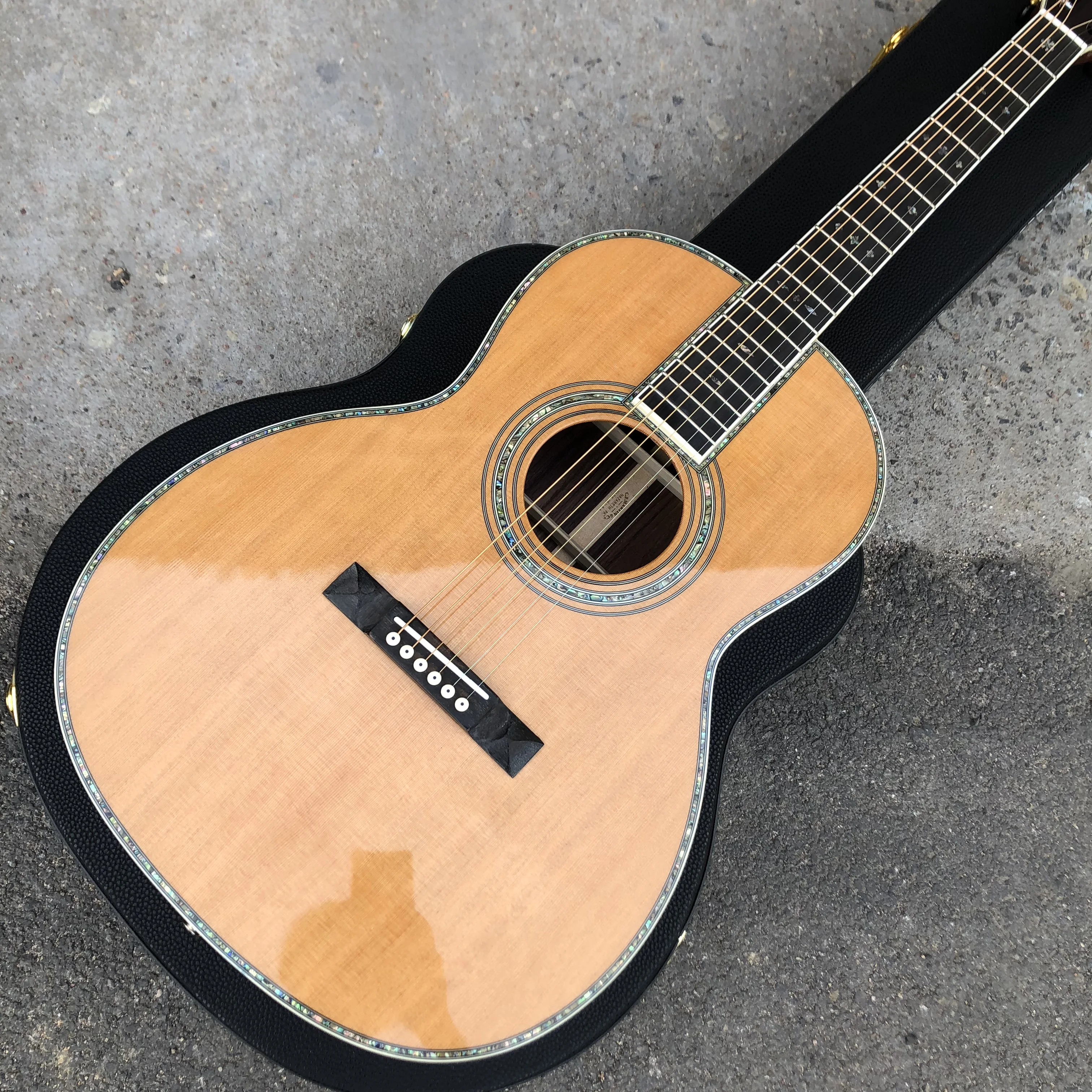 

OEM 39 inch ooo style classic acoustic Guitar,Ebony fingerboard Solid spruce top Acoustic Electric Guitar