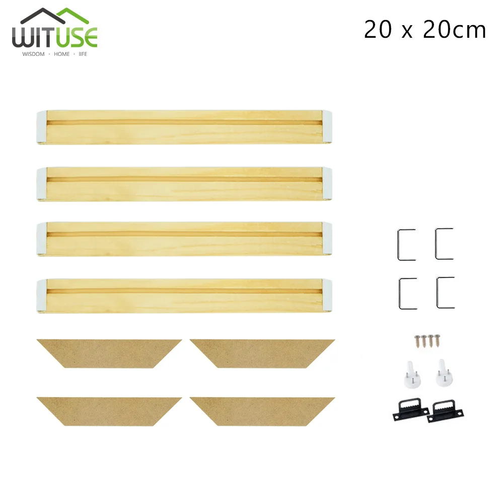 DIY деревянная фоторамка холст рамка бар самодельная картина маслом носилки полосы комплект для дома офиса галерея - Цвет: 20x20cm
