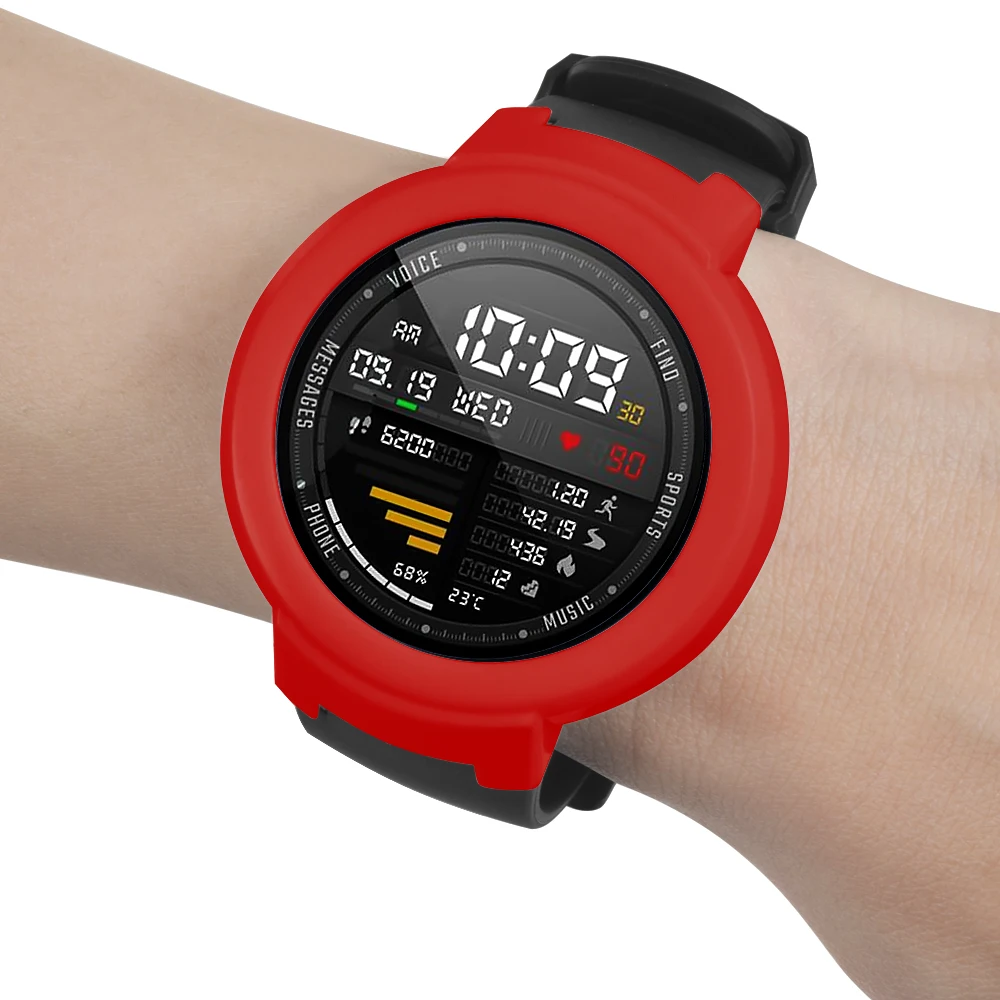 2в1 для Huami Amazfit Verge ремешок силиконовый Смарт-часы+ PC Рамка Защитные чехлы крышка оболочка для Huami Amazfit Verge3