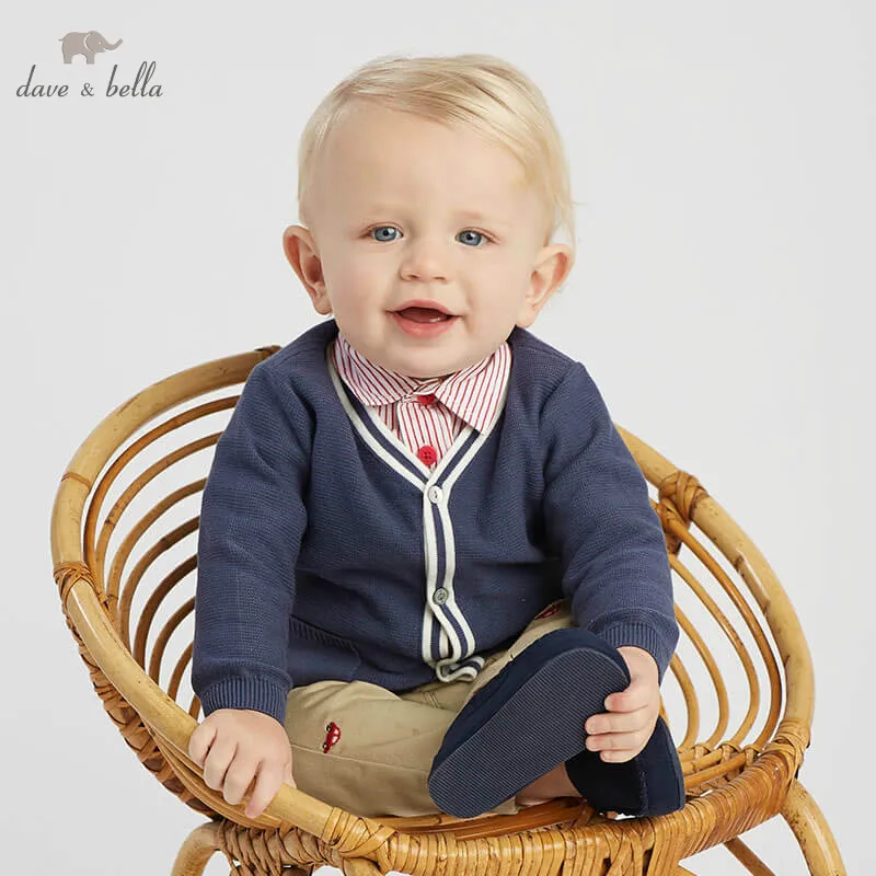 

DB10456 dave bella spring infant baby boys fashion cardigan kids toddler coat children knitted sweater