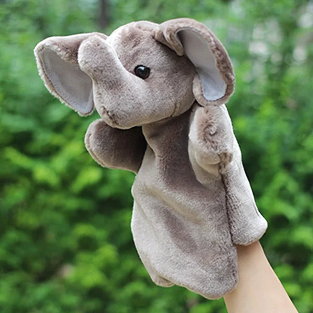 Elephant Hand Puppet Baby Kids Child Soft Hand Puppet Doll Plush Hand