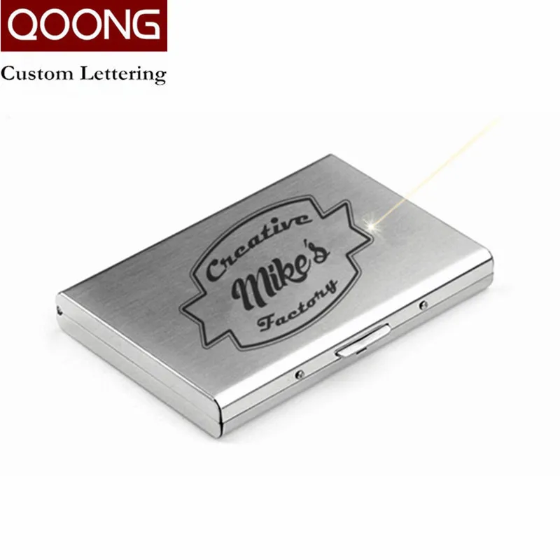 

QOONG Stainless Steel Waterproof Business Men Women Credit Card Holder ID Card Case Rfid Travel Metal Card Wallet Cardholder