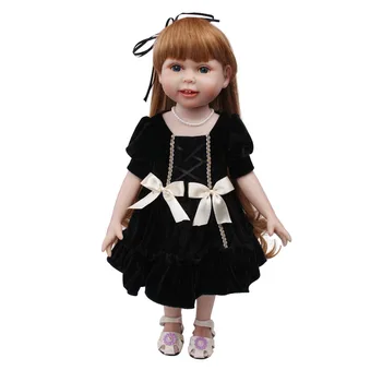 

Doll clothes Black bow dress uniform toy accessories fit 18 inch Girl doll and 43 cm baby dolls c563