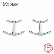 Новая мода 925 стерлингового серебра со светящимся кубическим цирконием хрустальные качели Симпатичные серьги-гвоздики для женщин Свадебные Bijoux Brincos