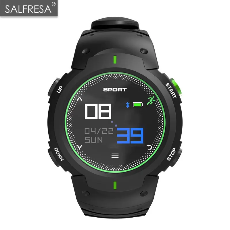 

Bluetooth Smart Watch Real IP68 Waterproof SALFRESA Multi-sport Mode Swimming Push Message Fitness Tracker Sport Smartwatch