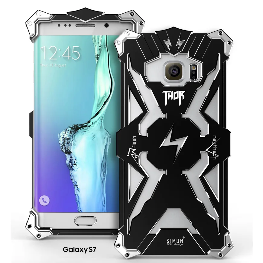 Zimon Aluminum Thunder Simon Thor Back Shell Thor Case Cover for Samsung Gaaxy S7 Anti Knock