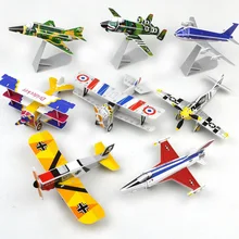 3D Бумажная модель Сделай Сам игрушка-пазл для малышей ручной работы Сборка игры модель самолета серии самолет для детей подарок на день рождения 8 шт./компл