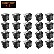 TIPTOP освещение 20Xlot RGBW 4в1 светодиодные par-прожекторы свет 9x12 Вт DMX 4CH/7CH низкий уровень шума без мерцания для кино концертный клуб алюминиевый корпус