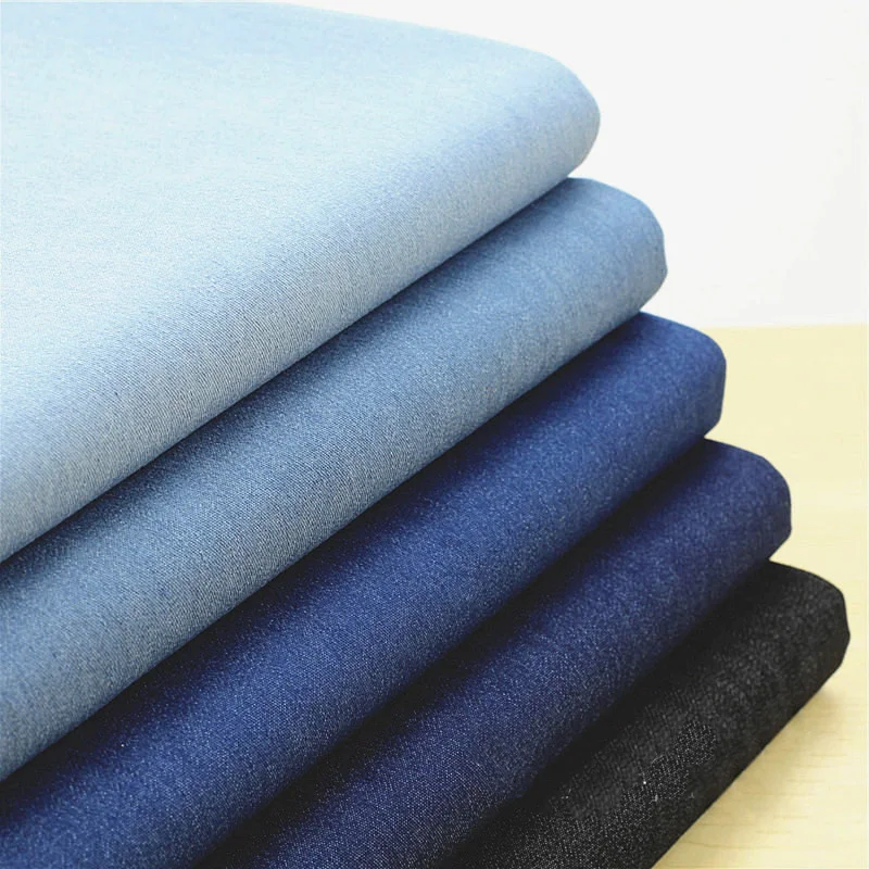 

Soft elastic washed denim fabric DIY for dress pants ,75% cotton 23% polyester 2% spandex width 1.35m*length 1m R211