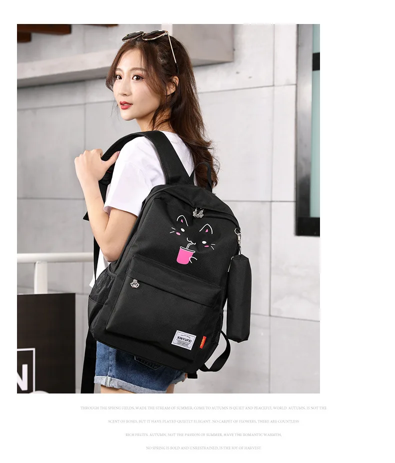 Световой школьные сумки для девочек-подростков USB женский рюкзак школьный подростков большой емкости черные женские Back Pack высокое качество портфель школьный для девочек