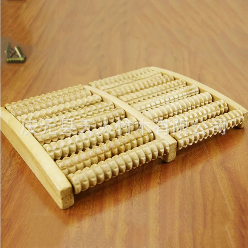 Wooden Foot Massage device eight row foot massage equipment massage wheel Factory direct supply
