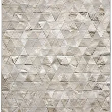 Пирамида белая воловья кожа пэчворк