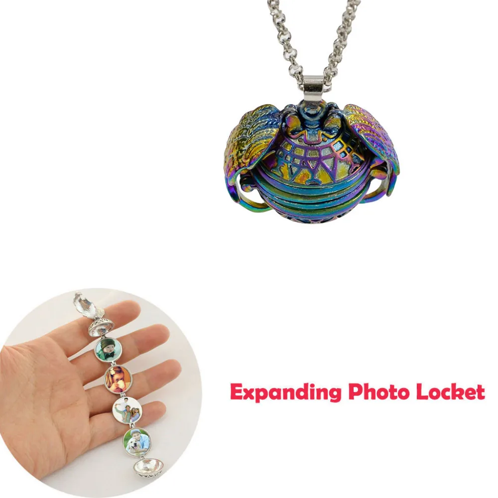 

Choker Expanding Photo Locket Necklace Pendant Angel Wings Gift Jewelry Decoration 1Pc Exquisite Ornaments Necklace Pendientes