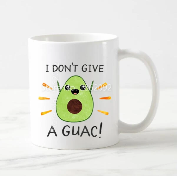 

Funny Avocado Coffee Mugs Novelty I Dont Give Guac Avocados Beer Mug Tea Cup Cute Kawaii Ceramic Cups Creative Avocado Gift 11oz