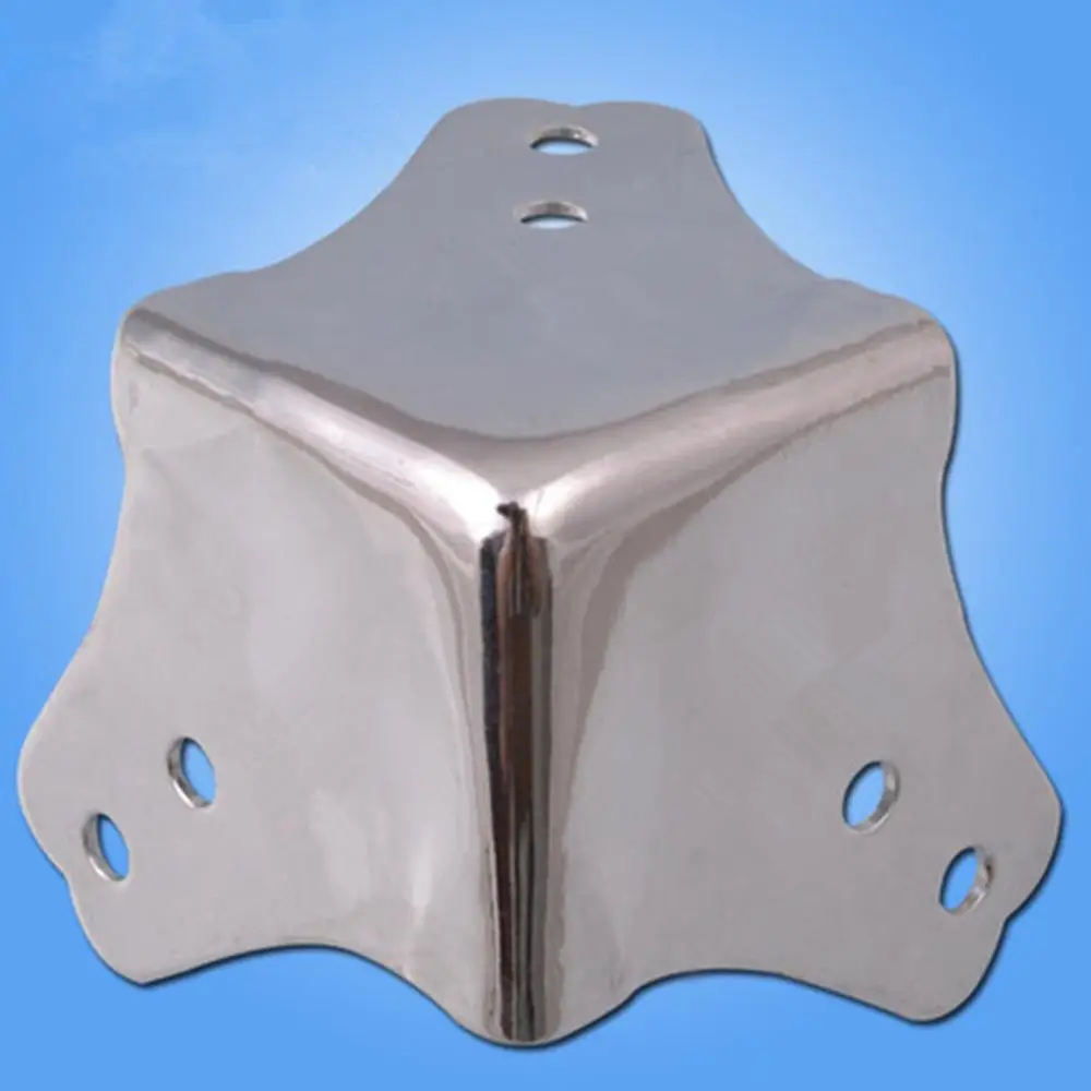 

4pcs wooden box corner wrap side three-sided 90 degree corner metal ladle angle right angle fixed corner air box accessories