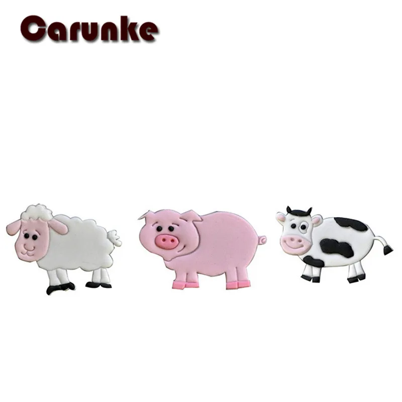 

Pig cow fondant cutter sheepl plastic cutter fondant molds Cake Decorating Molds birthday cake moulds chocolate gumpaste tools