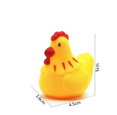 Cute Soft Rubber many animals Duck Float Squeeze Sound Baby Wash Bath Toys Play Animals Toys Kids Bath Toys