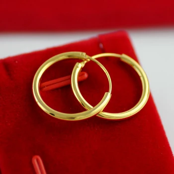 

Smooth Yellow Gold Filled Womens Hoop Earrings 20mm