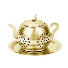 Золотая сетка из нержавеющей стали чайный горшок специи травы фильтр