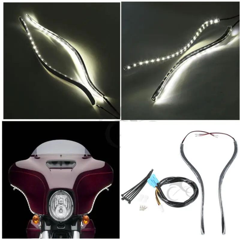 

TCMT Motorcycle LED Fairing Trim Edge Light For Harley Electra Glide Street Glide CVO Ultra Limited 14-18 FLHTCU FLHX