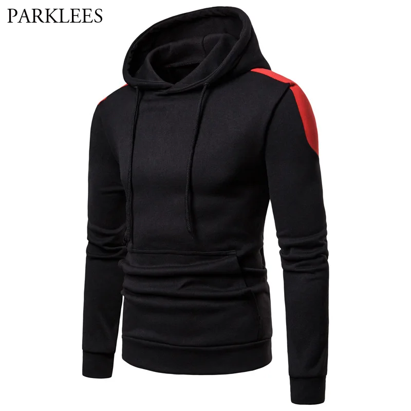 Cool Black Hooded Sweatshirt Men 2018 Autumn New Hip Hop Mens Pullover Hoodies Casual Pocket Big Size Male Tracksuit Moletom 3XL