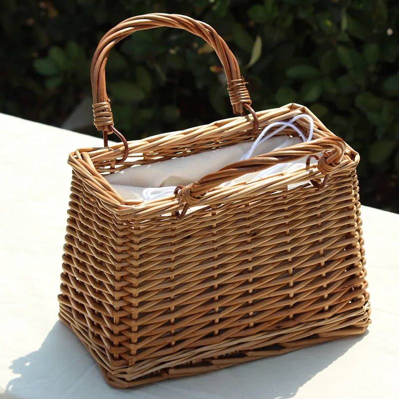 2019Handmade Basket Children Mini Bags Straw Woven Beach Bag Women Shoulder Bag Lady's Messenger HandBag Kids Coin Purse Travel
