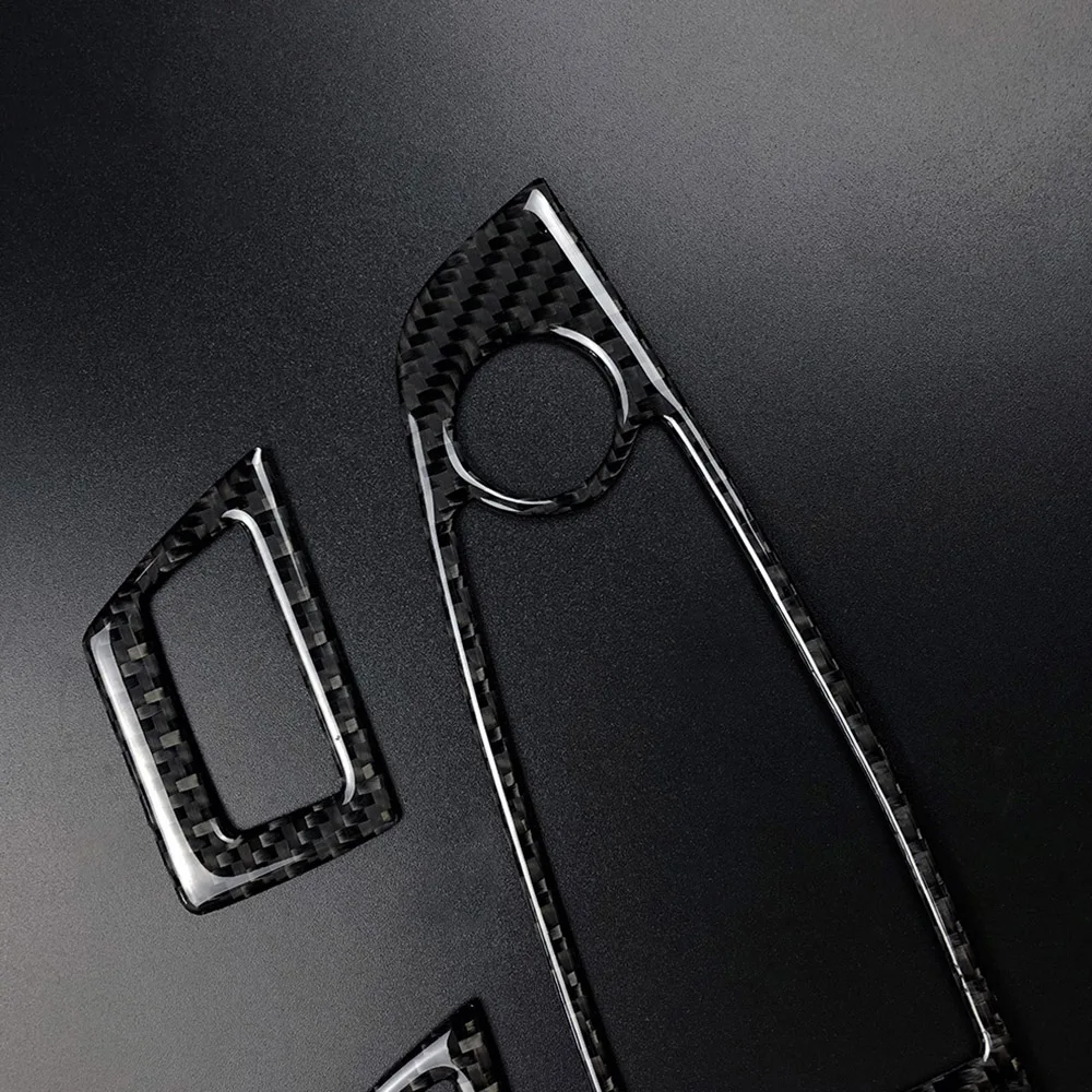 Окна из углеродного волокна подъема рамка отделочный стикер салона окно рамка для переключателей крышка отделочный стикер для BMW F10 5 серии