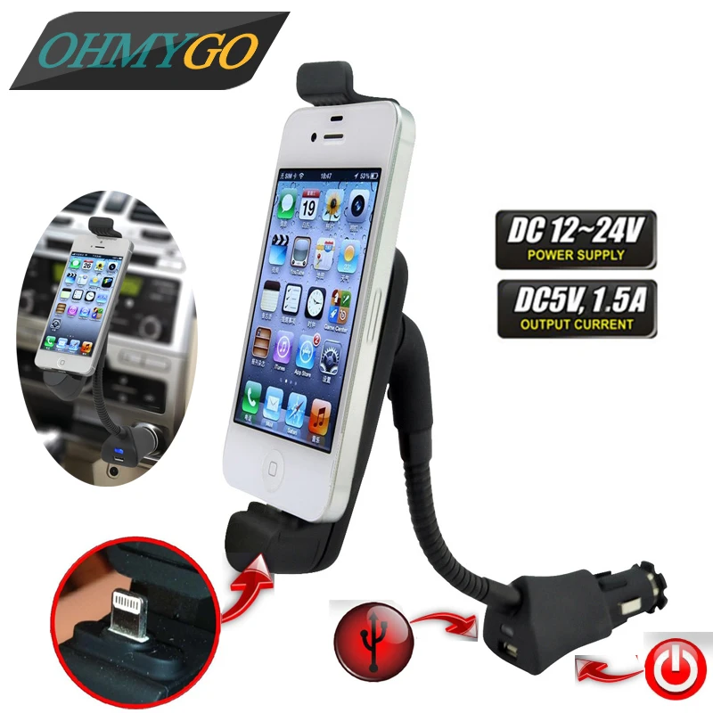 bilder für OHMYGO Auto Pphone Halter Usb-ladegerät für Apple IPhone 7 6 6 S 6 plus 5 180 Grad-umdrehung Auto-ladegerät Halter halterung bilder für OHMYGO Auto Pphone Halter Usb-ladegerät für Apple IPhone 7 6 6 S 6 plus 5 180 Grad-umdrehung Auto-ladegerät Halter halterung