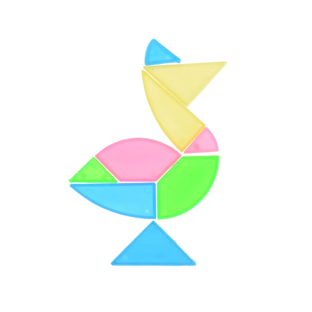 Горячая Распродажа деревянная 3d головоломка Tangram Teaser Tetris геометрическая форма