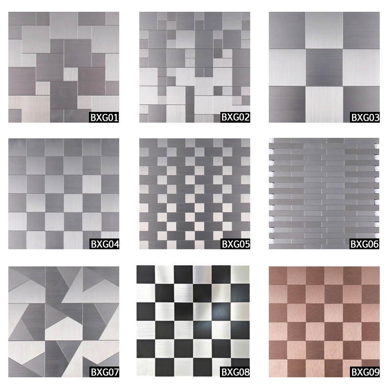 Brick Wall Stickers Decorative Metal Self Adhesive 3D Mosaic Wall Sticker Kitchen Living Room Waterproof Wall Decoration Sticker